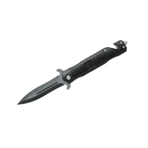 ABKT Folder Dagger Assisted Opener Knife with Black Aluminum Handle (AB015B) - view 3