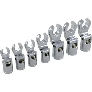 Dynamic Tools 3/8″ Drive 7 Piece SAE, Flare Nut Socket Set, 3/8″ – 3/4″ (D010029)