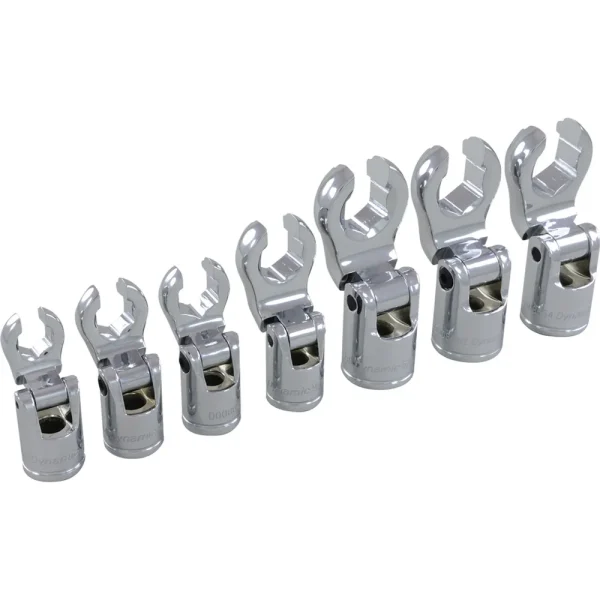 Dynamic Tools 3/8″ Drive 7 Piece SAE, Flare Nut Socket Set, 3/8″ – 3/4″ (D010029)