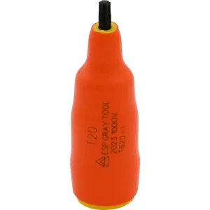 Gray Tools T20 X 3/8″ Drive Standard Length Torx Head, 1000V Insulated Socket (T620-I)