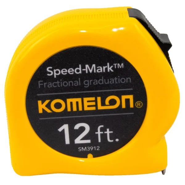 Komelon Speed Mark Acrylic Coated Steel Blade Tape, 12″ / 5/8″, Yl Case (SM3912)