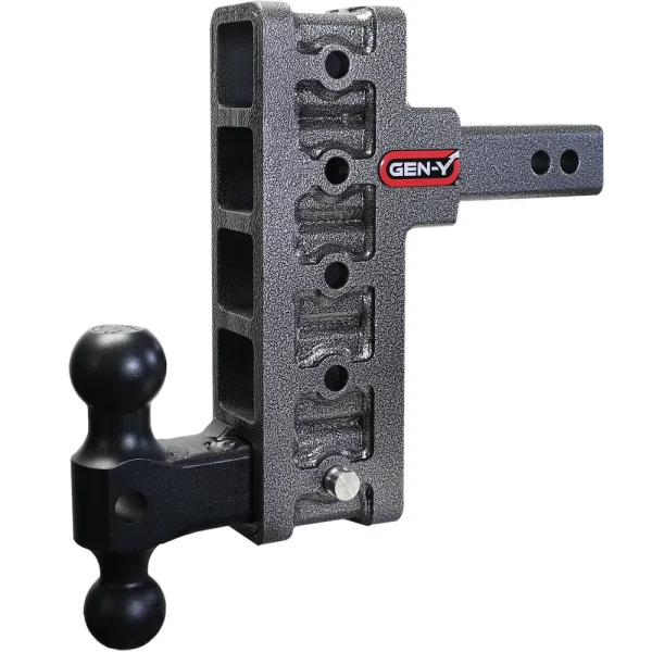 Gen-Y Hitch MEGA-DUTY 2″ Offset Shank 2.5″ Rise 7.5″ Drop 2K TW 10K Hitch & GH-031 Dual-Ball (GH-415)