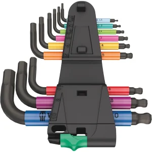 Wera 950/9 Hex-Plus Multicolour 2 L-Key Set, Metric, Blacklaser,9Pc (5133164001) - view 2