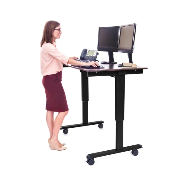 Luxor Workspaces Luxor-48 Dual Motor Electric Stand Up Desk (STANDE-48-BK/DW)