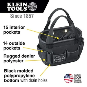 Klein Tools 5144BHB14OS Hard-Body Bucket, Aerial Oval Tool Bucket w/ Drain Holes - view 2