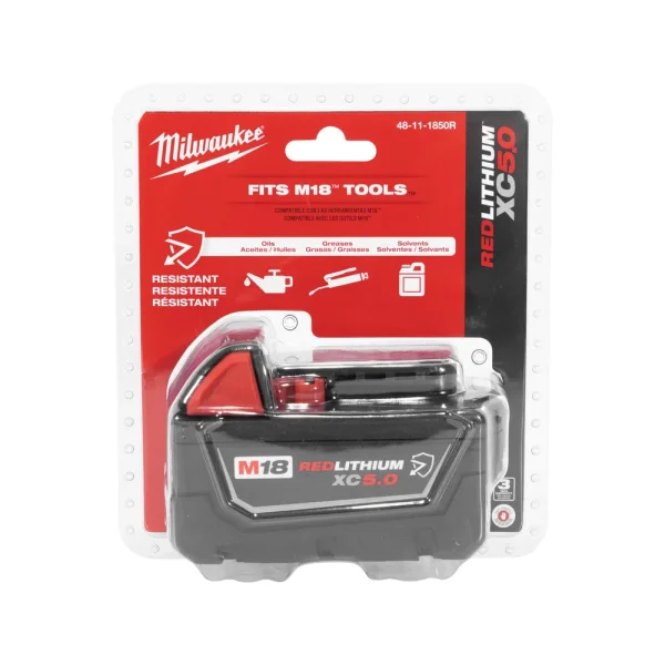 Milwaukee M18 REDLITHIUM XC5.0 Resistant Battery (48-11-1850R)