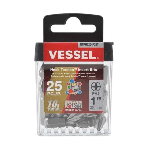 Vessel NECK TORSION Insert Bit PH2x25.4 25 Pc Set (NTPH2254P25T)