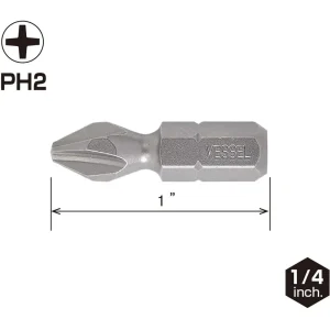 Vessel NECK TORSION Insert Bit PH2x25.4 25 Pc Set (NTPH2254P25T) - view 3