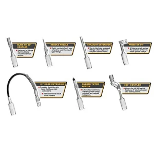 Performance Tool W50049 Cordless Grease Gun Accessories, 7-Piece - view 3