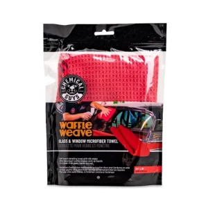 Chemical Guys Red Waffle Weave Glass/Window Microfiber Towel (MIC707) - view 2