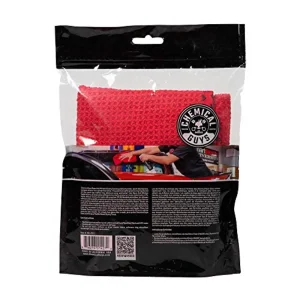 Chemical Guys Red Waffle Weave Glass/Window Microfiber Towel (MIC707) - view 3
