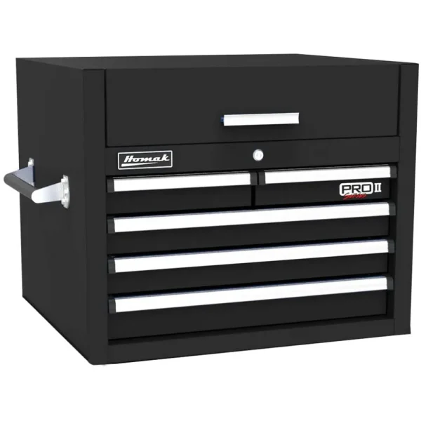 Homak PRO II Series 27″ 5-Drawer Top Chest, Black (BK02027052)