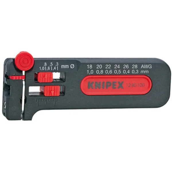 Knipex Mini Stripping Tool, 4-Inch, For Precision Stripping (1280040SB)