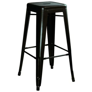 AmeriHome BS030B3PK Loft Black Metal Bar Stool – 3 Piece - view 4