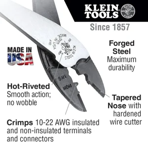 Klein Tools 1005 Crimping and Cutting Tool 9-3/4-Inch - view 2