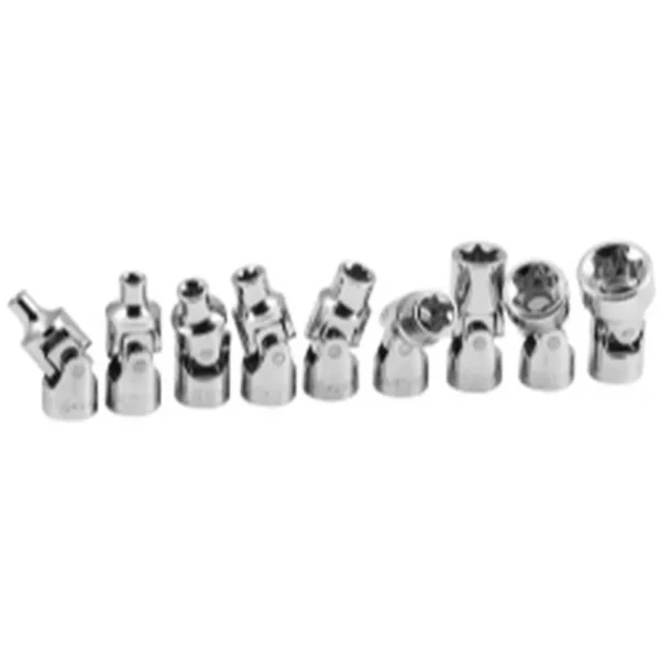 VIM Tools 9 Piece Universal Joint E-Torx 1/4″ Drive Set (UJET400)