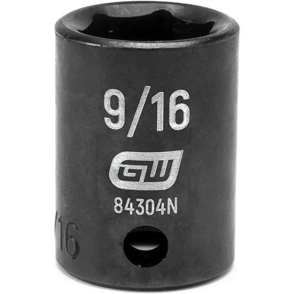 Gearwrench 84304N 3/8″ Drive 6 Point 9/16″ Standard Impact Socket