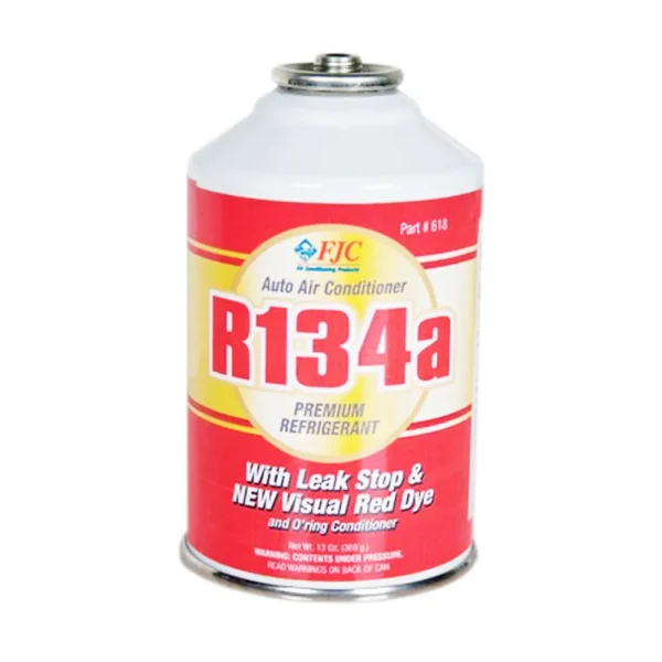 FJC R134a Refrigerant with Stop Leak, Red Dye, and O-Ring Conditioner, 13 oz (618)