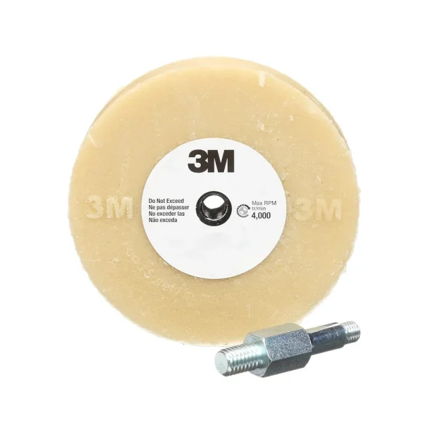 3M 4″ X 5/8″ Stripe Off Wheel with Mandrel (07498)