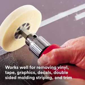3M 4″ X 5/8″ Stripe Off Wheel with Mandrel (07498) - view 4