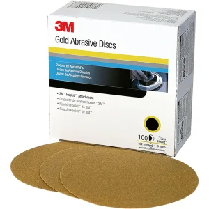 3M 6″ P180C Hookit Gold Abrasive Disc 236U (979)