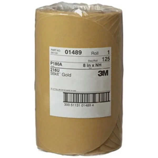 3M 8″ P180 Stikit Gold Abrasive Disc Roll 236U (1489)