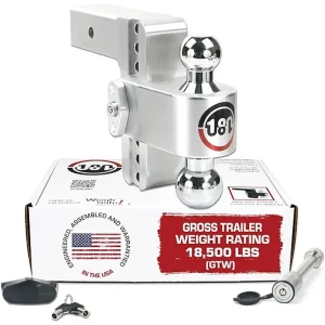 Weigh Safe 180 Turnover Ball 6″ Drop Hitch 2.5″ Shank, 2 & 2-5/16″ Ball W/ W503 Keyed Alike (WSFCTB6-2.5-KA)