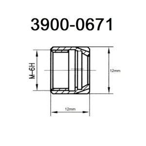 HHIP M10 X .75 ER-8 MINI COLLET CHUCK NUT (3900-0671) - view 2