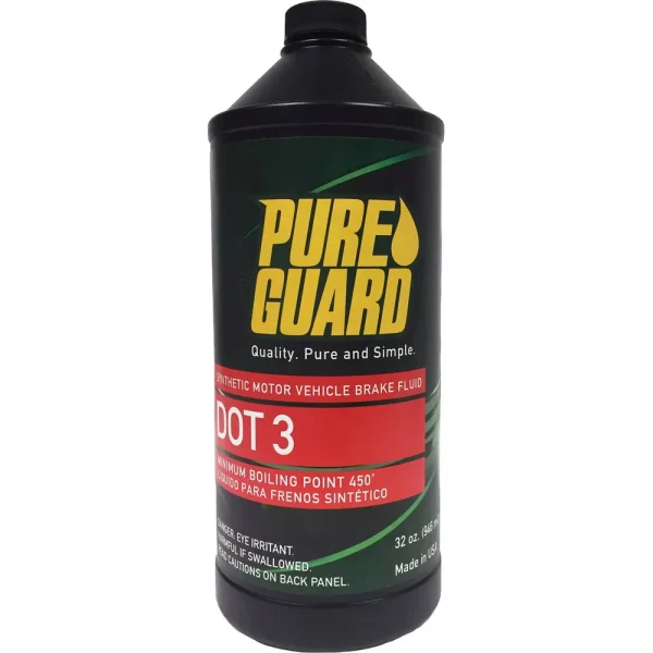 Pure Guard 32 Ounce DOT 3 Brake Fluid – 93002