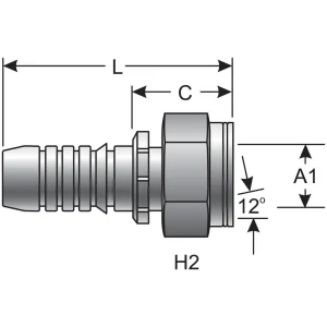 Gates GlobalSpiral 1 Inch Hydraulic Coupling – G20720-1630 - view 3