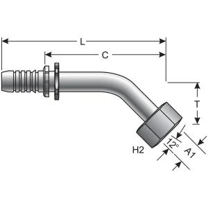 Gates GlobalSpiral 3/4 Inch Hydraulic Coupling – G20725-1220 - view 2