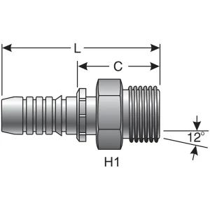 Gates GlobalSpiral 3/4 Inch Hydraulic Coupling – G20735-1222 - view 3