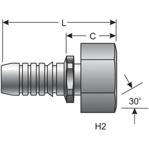 Gates GlobalSpiral 5/8 Inch Hydraulic Coupling – G20830-1012 - view 3