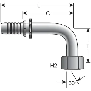 Gates GlobalSpiral 3/4 Inch Hydraulic Coupling – G20832-1212 - view 2