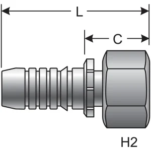 Gates GlobalSpiral 1 Inch Hydraulic Coupling – G20855-1616 - view 2