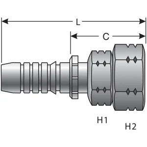 Gates GlobalSpiral 1/2 Inch Hydraulic Coupling – G20910-0808 - view 2