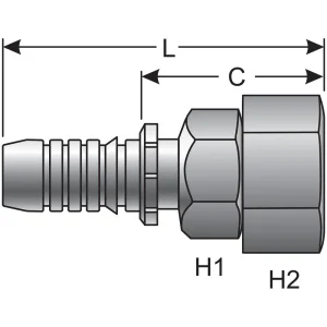 Gates GlobalSpiral 1 Inch Hydraulic Coupling – G20930-1616 - view 2