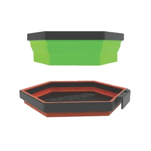 2 PIECE 6″ MAGNETIC COLLAPSIBLE CUP SET – GREEN AND ORANGE