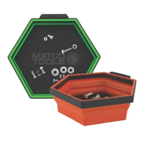 2 PIECE 6″ MAGNETIC COLLAPSIBLE CUP SET – GREEN AND ORANGE - view 2