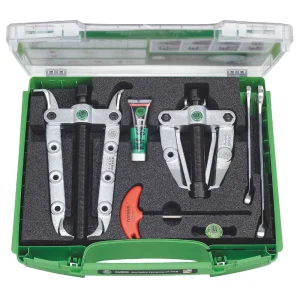 UNIVERSAL 2-JAW PULLER SET WITH SIDE CLAMP