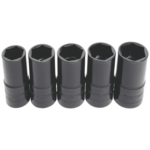 1/2″ DRIVE 5 PIECE METRIC/SAE 6 POINT THICK/THIN WALL IMPACT SOCKET SET