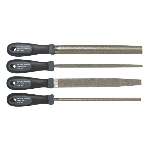 4 PIECE 8″ DIAMOND FILE SET
