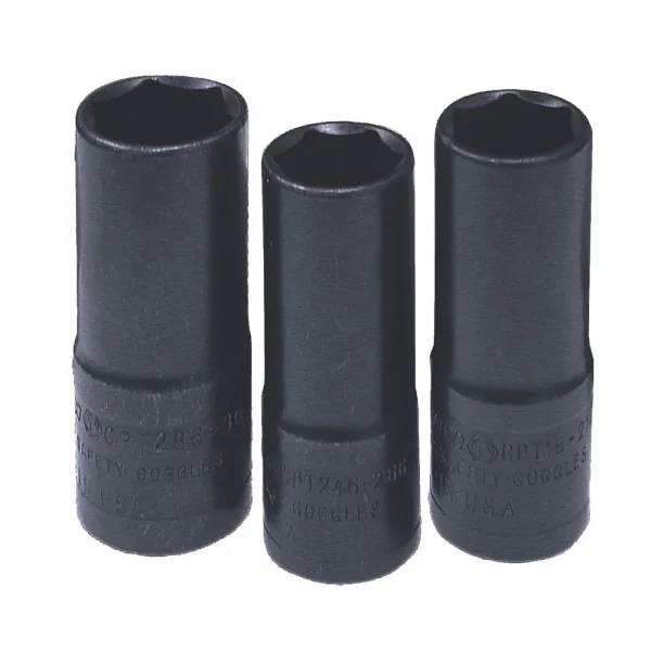 1/2″ DRIVE 3 PIECE 6 POINT THIN WALL FLIP SOCKET SET
