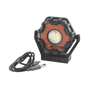 1,000 LUMENS MINI HANDHELD RECHARGEABLE FLOODLIGHT – ORANGE - view 3