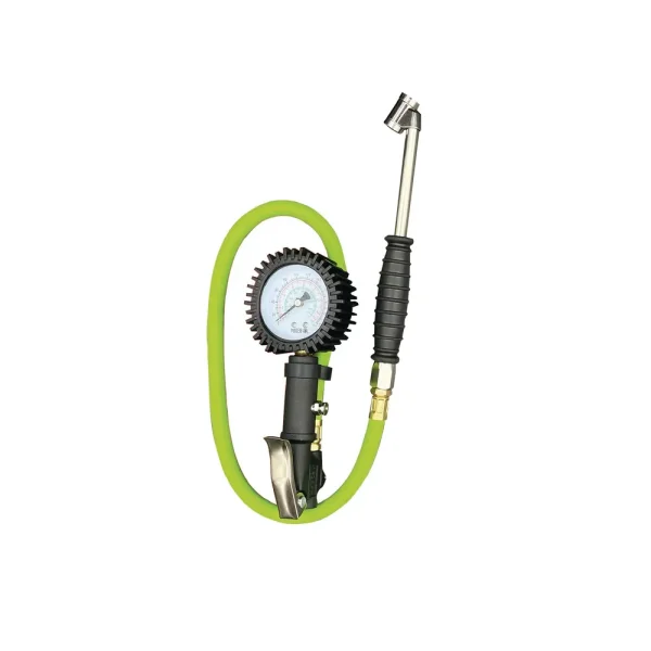 TIRE INFLATOR WITH PRESSURE GAUGE-GREEN