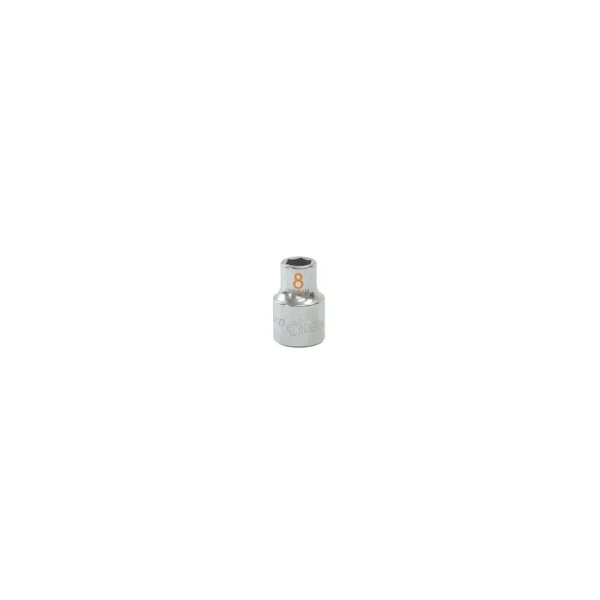 3/8″ DRIVE 8MM METRIC 6 POINT CHROME SOCKET – ORANGE