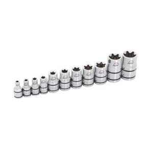 11 PIECE 1/4″, 3/8″, AND 1/2″ DRIVE ADV INVERTED TORX® SOCKET SET
