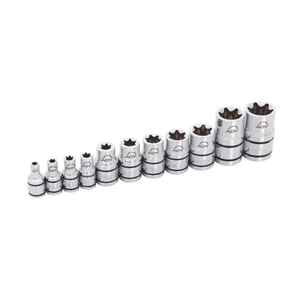 11 PIECE 1/4″, 3/8″, AND 1/2″ DRIVE ADV INVERTED TORX® SOCKET SET