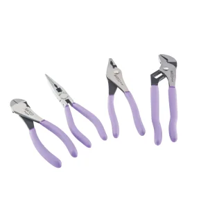 4 PIECE UNIVERSAL PLIERS SET – PURPLE - view 2