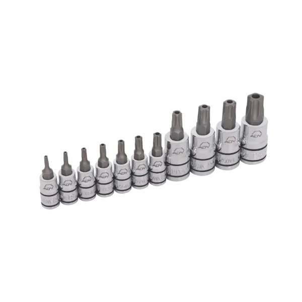 11 PIECE 1/4″ AND 3/8″ DRIVE ADV 5 POINT TAMPER-RESISTANT TORX PLUS® BIT SOCKET SET